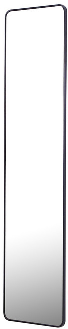 BuyJM 無印風膠框附掛勾壁鏡 125x30cm, 奶茶色