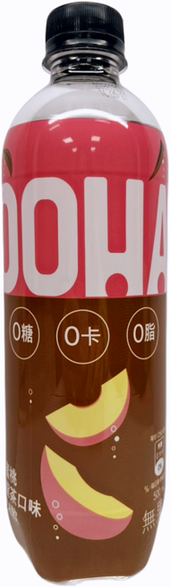 OOHA 氣泡飲 水蜜桃烏龍茶口味 0糖0卡0脂, 24個, 500ml