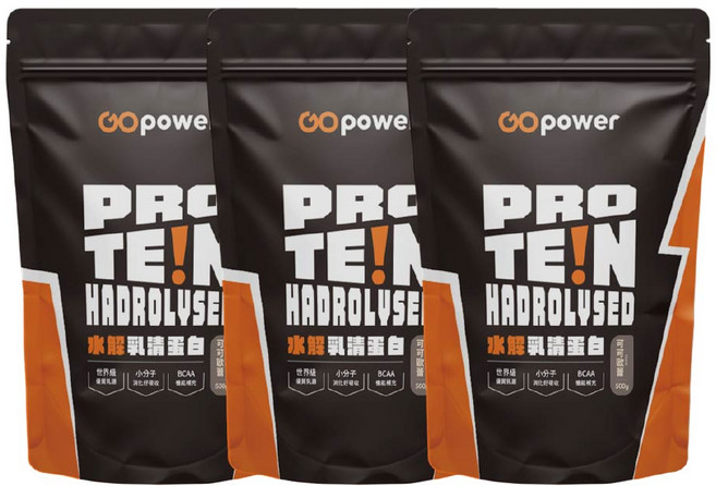 GOpower 果果能量 水解乳清蛋白 可可歐蕾, 500g, 3個