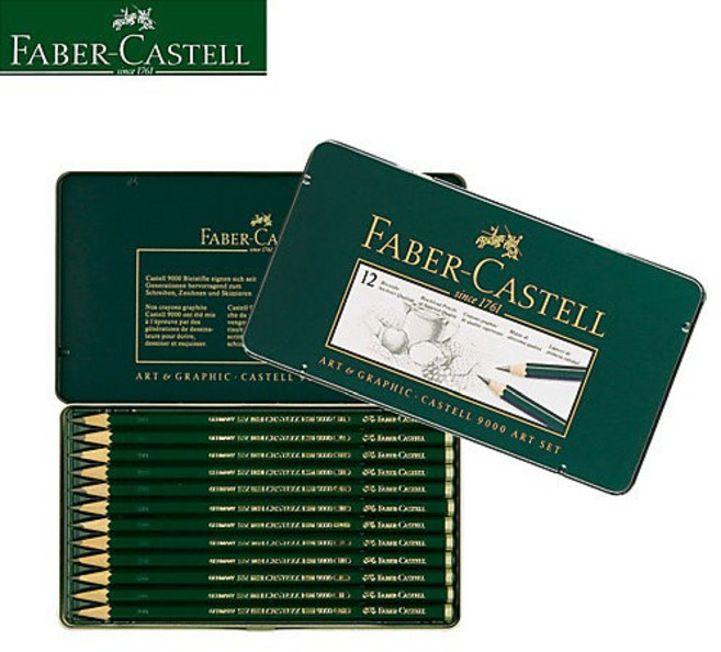 輝柏 Faber-Castell 德國製 9000 素描 藝術家製圖鉛筆 2H-8B, 1個