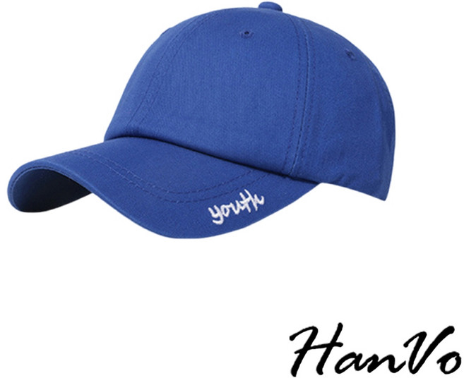 HanVo 時尚撞色笑臉印花棒球帽 大頭圍顯小刺繡鴨舌帽 C01-8196