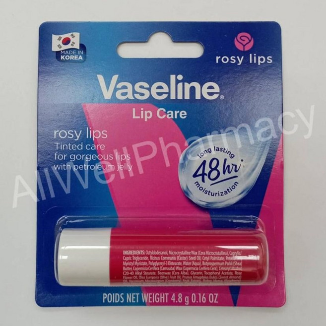 Vaseline凡士林 保濕滋潤 雙唇護理, 玫瑰潤色, 4.8g, 1個