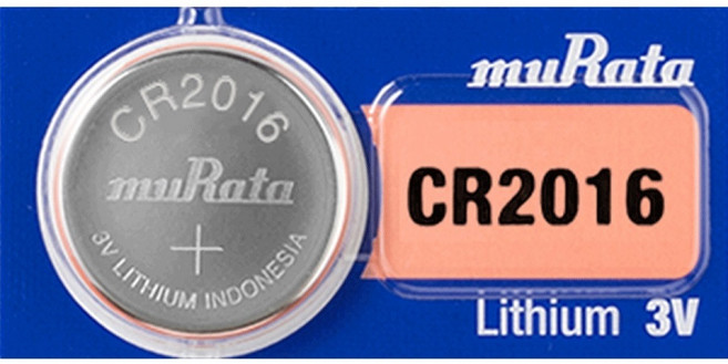 日本 muRata 鈕扣型鋰電池, 1個, CR2016