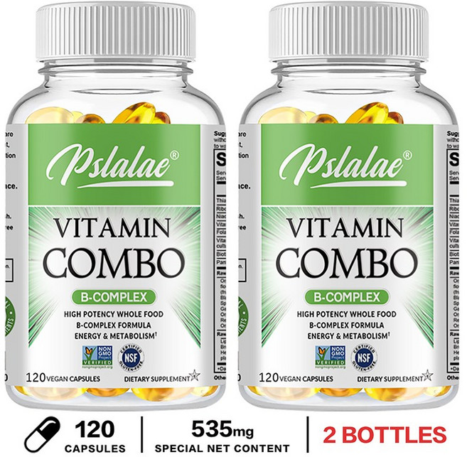 Pslalae 維他命B群複方膠囊 高效全食物配方 促進能量與新陳代謝, 240組