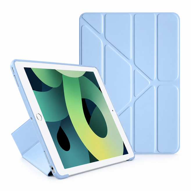 Rabbit Technolog 適用iPad平板皮套 Air M4 A16 Pro M4 M5 柔軟親膚防塵保護套, 白冰藍, 1個