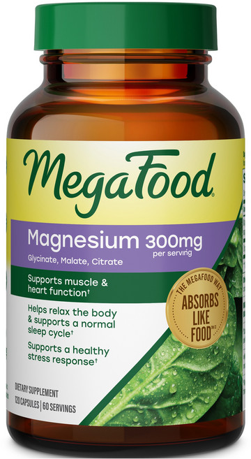 Mega Food 甘胺酸鎂 馬來酸鎂 檸檬酸鎂 300毫克 膠囊, 1個, 120錠