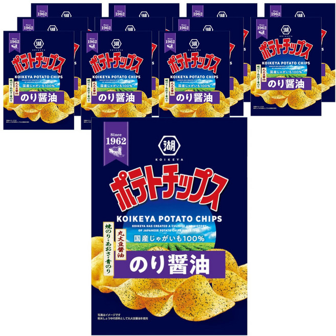 湖池屋海苔醬油味洋芋片, 50g, 12個