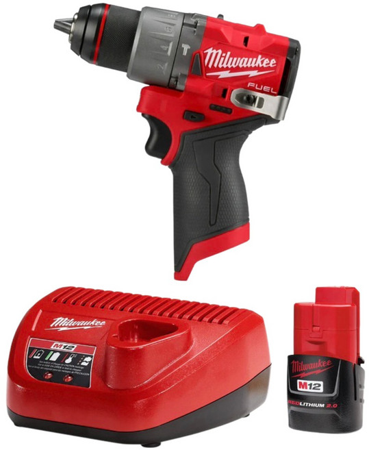 Milwaukee 米沃奇 M12FID2 升級款 無刷衝擊起子機 外匯含稅附發票, 1個, 外匯3404-20+2.0電池充電器
