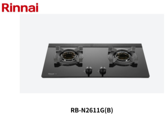 Rinnai 檯面式內焰玻璃雙口爐, 1個