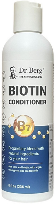Dr. Berg 柏格醫生 生物素護髮素B7配方,滋養修護髮絲,強化髮根,改善毛躁,236毫升, 1個, 8 fl oz (236 ml)