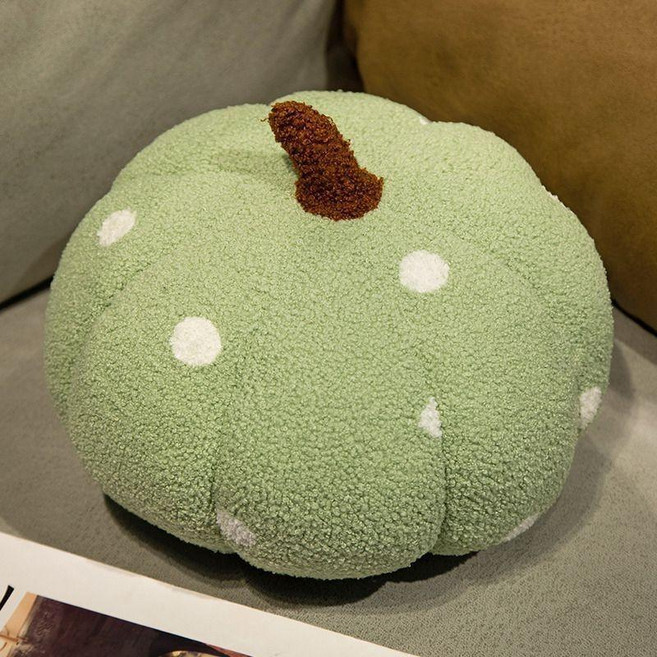 波點南瓜抱枕 綠色 35cm, 波點南瓜抱枕 綠色 ,35cm