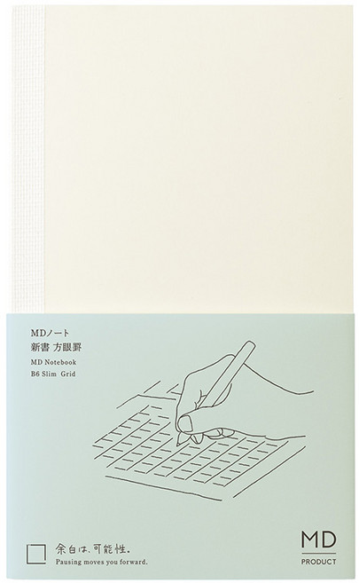 MD PRODUCT MD Notebook B6 Slim 筆記本, 方格, 1個