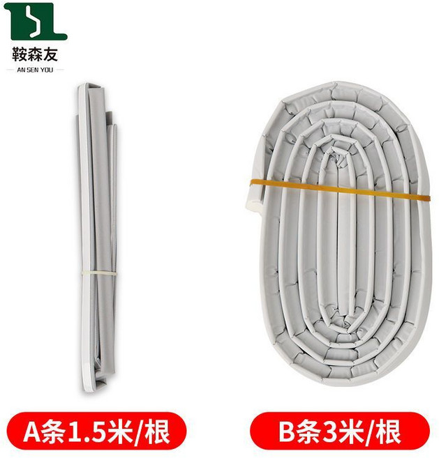 安森友 中縫密封條 (A條) 長150cm 寬1cm 厚0.5cm, 1個, 中縫條+外扇條