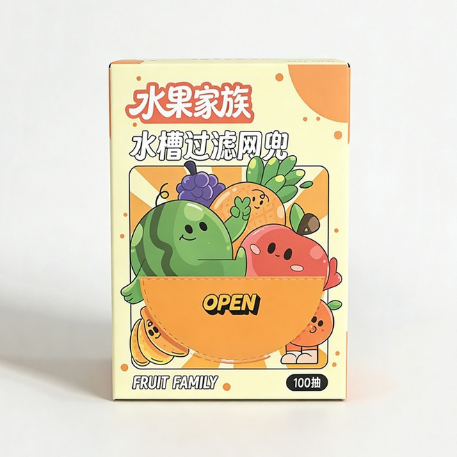 水果家族 水槽過濾網兜, 1套, 100個