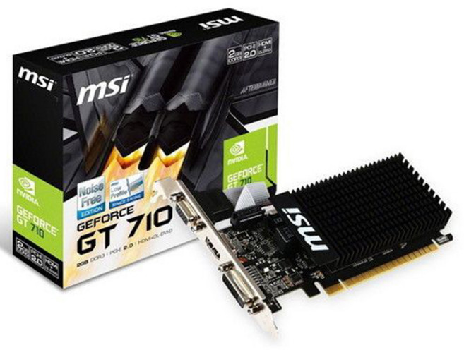 msi 微星 GeForce GT710 GDDR3 2GB 顯示卡 VD5931, 1個, GT710 2GD3H LP