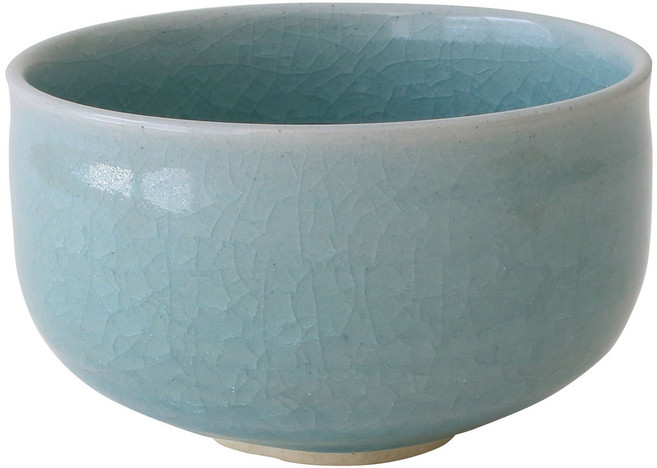 Aika 藍花 冰花紋抹茶陶瓷碗, 1個, 藍色