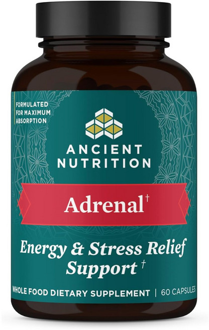 ANCIENT NUTRITION 腎上腺能量 & 壓力膠囊, 1個, 60錠
