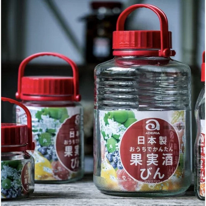 ADERIA 玻璃密封罐 醃果實酒專用 5L, 1個