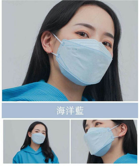 YOKUMASK 友惠 船型 KF94 立體口罩 單片包裝, 活性碳-曜石黑, 2個, 20片
