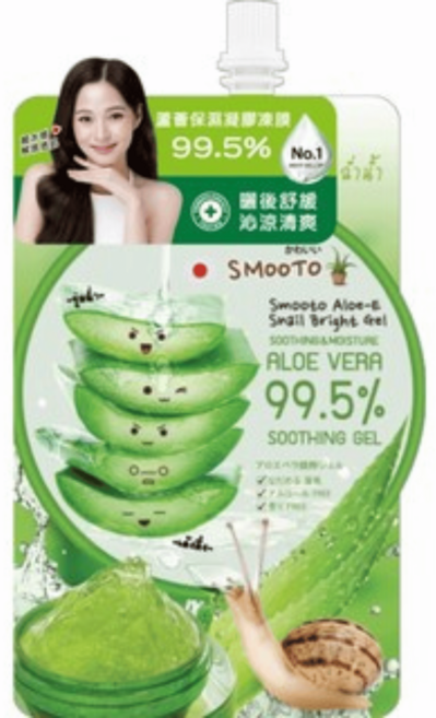 SMoOTO 99.5% 蘆薈舒緩凝膠凍膜, 1個, 蘆薈