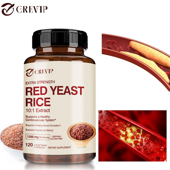 GREVIP 紅麴萃取 10:1 extra strength 1200mg 膠囊, 120組