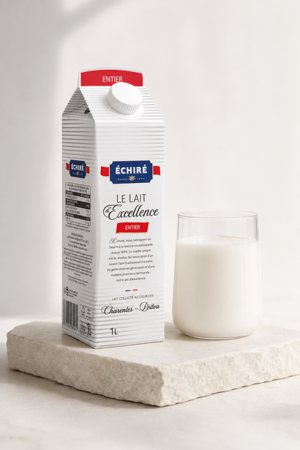 食物的靈魂 - ECHIRE 艾許 法國全脂牛奶 1公升, 1L, 1瓶