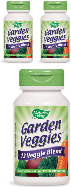 Nature's Way 然萃維 Garden Veggies12種蔬菜萃取素食膠囊, 60顆, 3罐