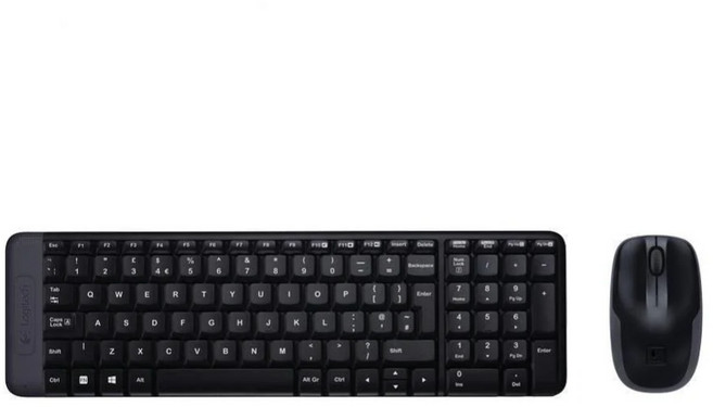 羅技 MK220 無線鍵盤滑鼠組 公司貨, 黑色, 普通型