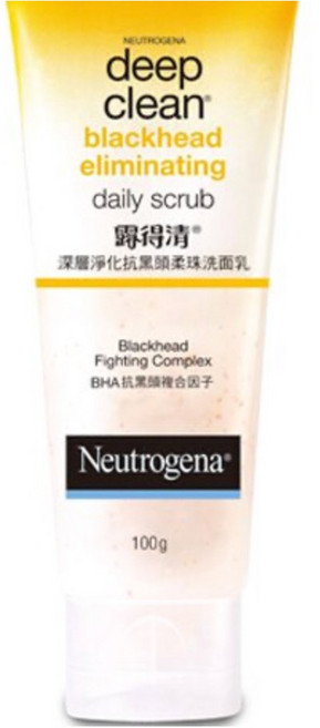 Neutrogena 露得清 深層淨化抗黑頭柔珠洗面乳 100g, 1個