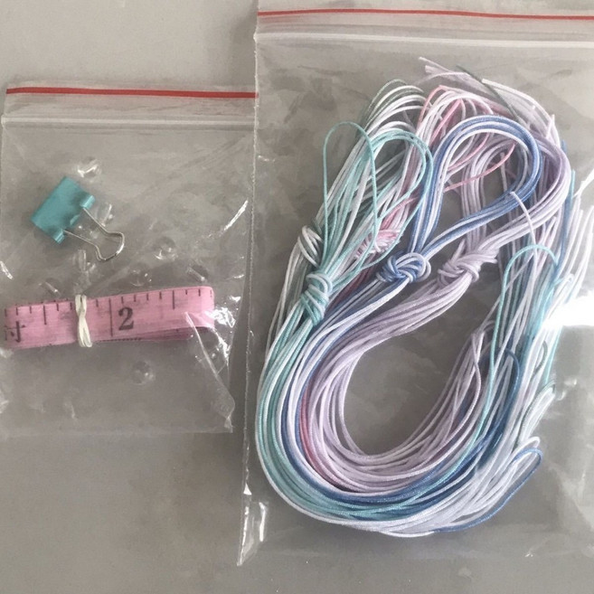 雪霖水晶銀飾 夏至小清新簡約 DIY手工編織手鏈