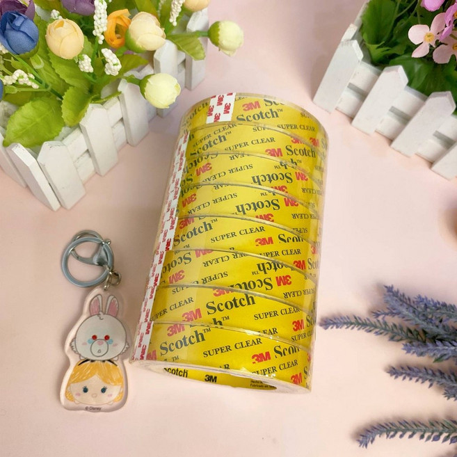 3M SCOTCH 超透明膠帶 18mm OPP 封箱膠帶 搬家 台灣製, 1個, 18mm*40y 8入