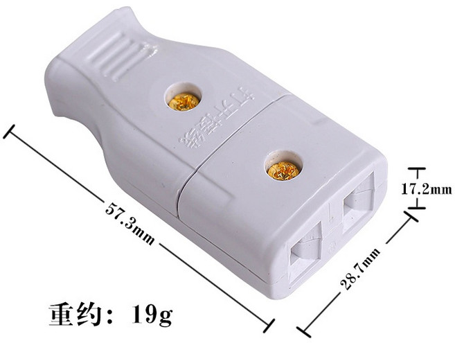 日樣 台灣插頭美規插頭 110-250V 交流 AC DIY修理 2p 防火耐熱, 1個, 母插頭一個