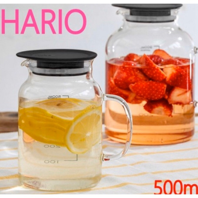 HARIO 玻璃瓶 500ML 可微波 耐熱, 1個