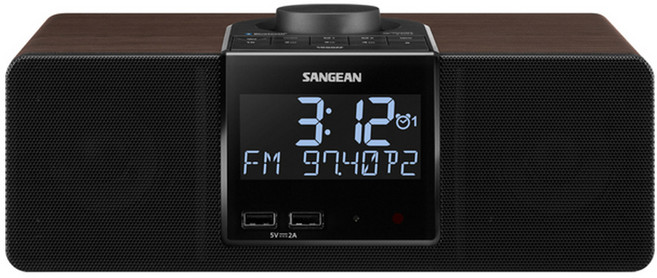 SANGEAN 山進 FM/AM 藍牙數位式時鐘收音機, 詳見包裝