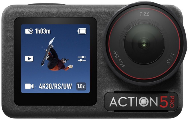 DJI OSMO ACTION 5 PRO 運動相機,搭載 1/1.3 吋感光元件,支援 4K/120fps 錄影,具備 4 小時長效續航與雙 OLED 螢幕,裸機 20 公尺防水,暢拍套裝。, 1個, ACTION 5 PRO 暢拍套裝