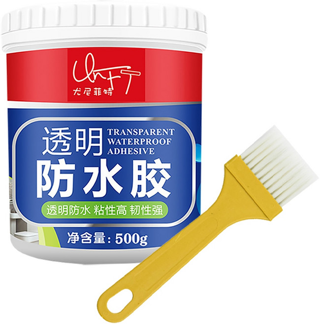 特選工廠 強力透明防漏防水膠 500g (附刷子), 3個