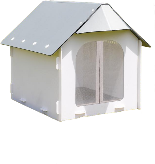 室外防水防雨狗屋 中型犬戶外庭院狗舍, 防蚊門簾款 - 中號, 1個