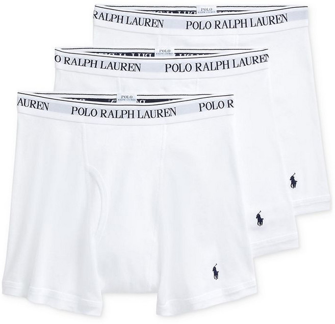Polo Ralph Lauren 남성용 클래식 코튼 복서 브리프 3팩 - White 249404