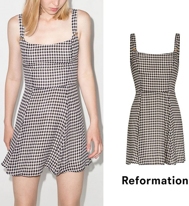 Reformation 리포메이션 깅엄 미니 드레스 원피스
