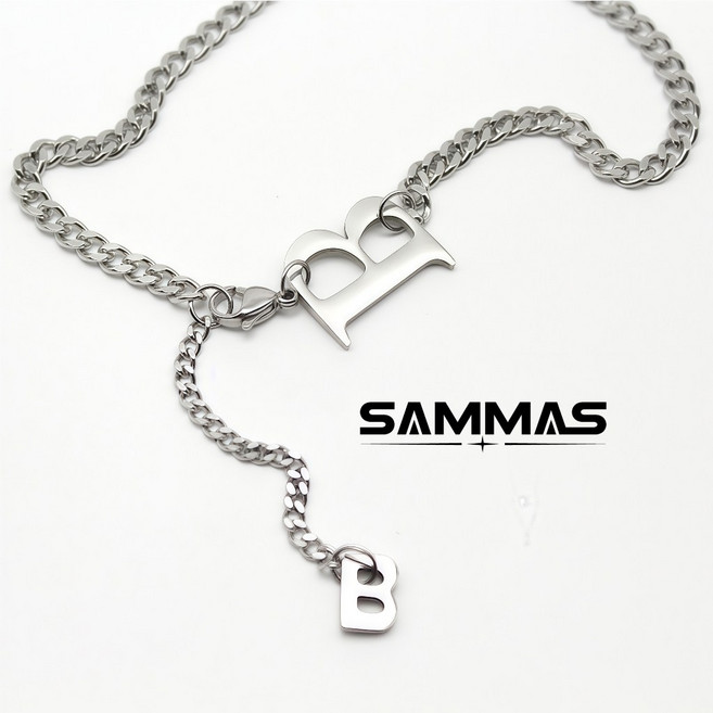 SAMMAS 字母B項鍊 醫療鋼 鈦鋼項鍊