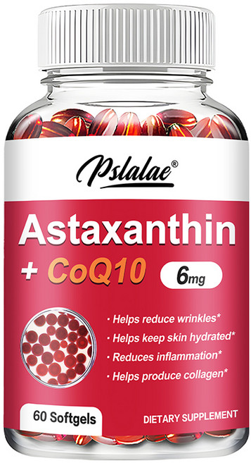 Pslalae 藻紅素+輔酶Q10 軟膠囊 幫助減少皺紋 保持肌膚水潤, 60組