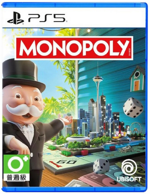 地產大亨 遊戲片 繁體 中文 英文 多人 桌遊 遊戲 PS 電玩 公司貨, 1個, PS5 MONOPOLY® 亞中版
