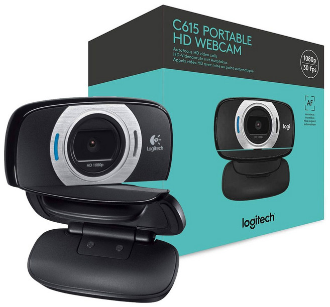 Logitech 羅技 C615 頂級自動對焦 HD 1080p 網路攝影機, 黑色