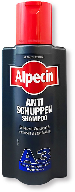 德國Alpecin 強健髮根咖啡因洗髮凝露 A3抗頭皮屑 黑瓶 250ml, 1件