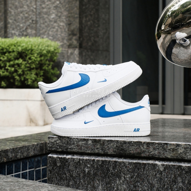 Nike Air Force 1 Tech 藍小勾 白藍