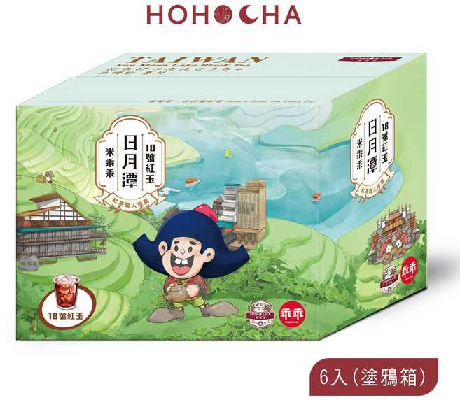 HOHOCHA 聯名乖乖 日月潭18號紅玉紅茶風味米乖乖, 1個, 日月潭18號紅玉米乖乖 52g*6入/箱