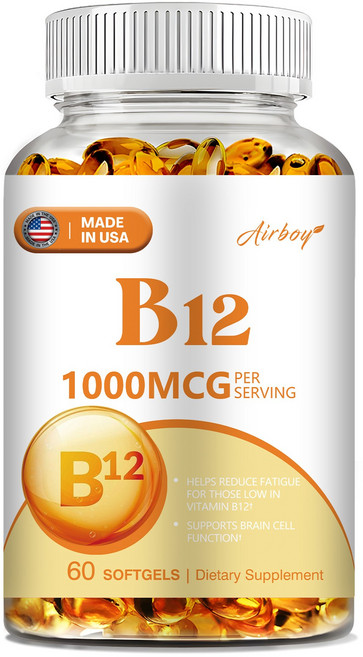 Airboy B12 1000mcg 軟膠囊 60粒, 60