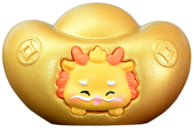 十二生肖Q版金元寶汽車擺件, 龍, 1個