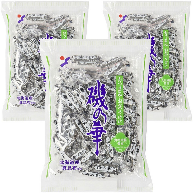 YAMAEI 磯之華昆布糖, 3袋, 250g