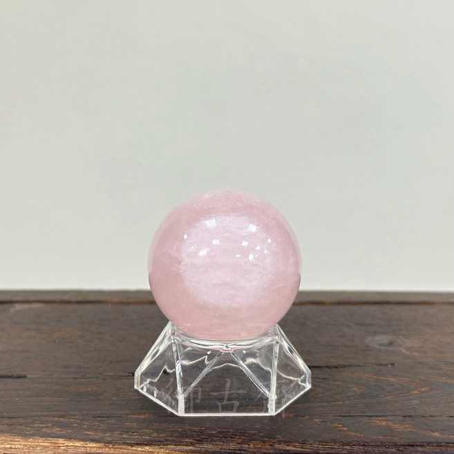 粉水晶球擺件, 粉, 1個